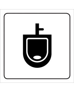 Bord met pictogram voor aanduiden ruimte met urinoir