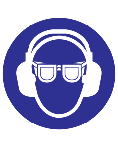 Bord oog en gehoorbescherming verplicht ISO7010