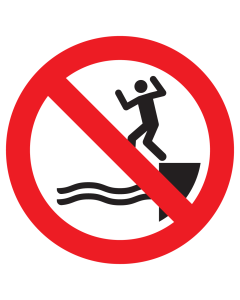 Bord met pictogram verboden in het water te springen ISO7010 - P061