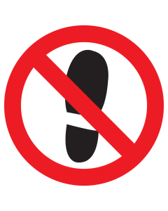 Bord met pictogram ruimte niet betreden