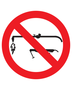 Bord met pictogram lassen verboden