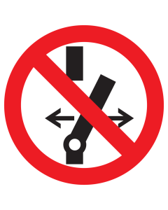 Bord met pictogram schakelen verboden