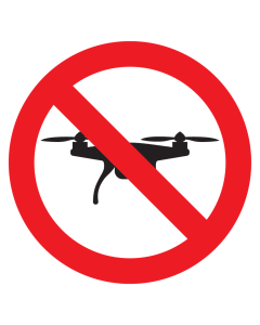 Bord met pictogram Drone verboden