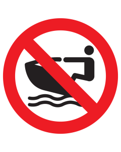 Bord met pictogram jetski verboden ISO7010 - P057