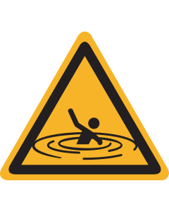 Bord met pictogram "Verdrinkingsgevaar"