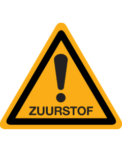 Bord met pictogram zuurstof