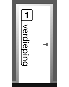 Deursticker "Etage aanduiding"