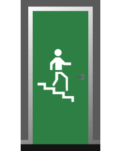 Deursticker "Trap Naar beneden"