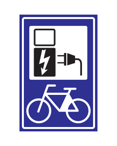 Parkeerbord "Oplaadpunt elektrische fiets" Dibond 400x600mm