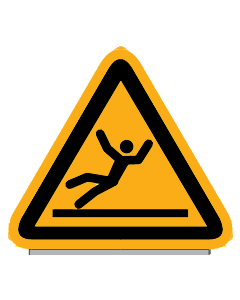 Gevarendriehoek met pictogram waarschuwing "Uitglijden" (Aluminium)