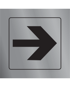 Dubbelzijdig aluminium bord met pictogram voor het aanduiden van de richting van de uitgang