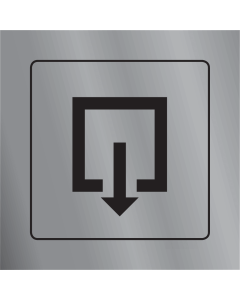 Dubbelzijdig aluminium bord met pictogram voor het aanduiden van de uitgang