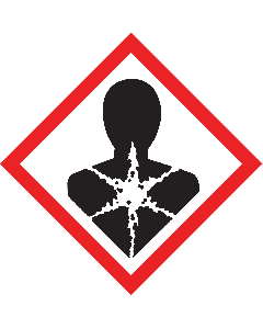 Ruitvorm sticker met pictogram "Gezondheidsgevaar" - GHS 08