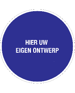 Gebodsbord met Eigen Tekst - blauwe bord met witte tekst