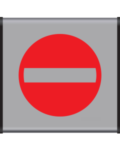 Aluminium geprofileerd bord met pictogram Verboden richting