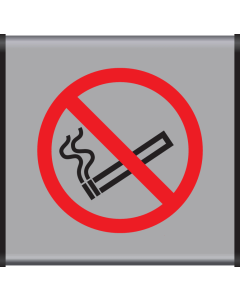 Aluminium geprofileerd bord met pictogram Roken Verboden ISO7010 - P002
