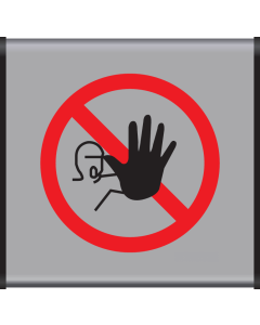 Aluminium geprofileerd bord met pictogram Verboden toegang voor onbevoegden