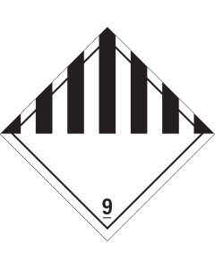 Gevaarsetiket Diverse Gevaarlijke Stoffen 9 - sticker - ADR, ADN, IMO, IMDG, RID en IATA