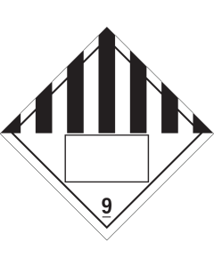 Gevaarsetiket Diverse Gevaarlijke Stoffen 9 - sticker met un nummer - ADR, ADN, IMO, IMDG, RID en IATA