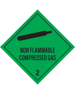 Gevaarsetiket Non Flammable Compressed Gas 2.2 - sticker - ADR, ADN, IMO, IMDG, RID en IATA