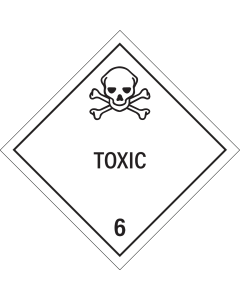 Gevaarsetiket Toxic 6.1 - sticker - ADR, ADN, IMO, IMDG, RID en IATA