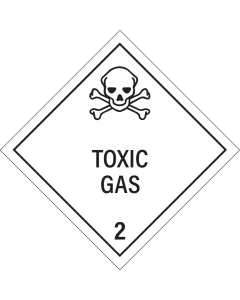 Gevaarsetiket Toxic Gas 2.3 - sticker - ADR, ADN, IMO, IMDG, RID en IATA