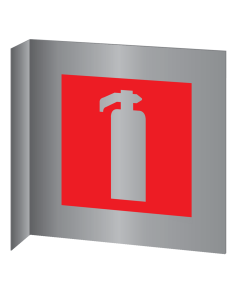 Aluminium haaks bord met brandblusser pictogram