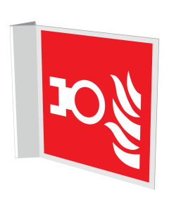 Bord Haaks met pictogram aansluitpunt droge blusleiding