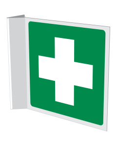 Haaks bord met pictogram EHBO