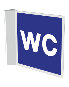 Bord met pictogram voor het aanduiden van een ruimte met toilet
