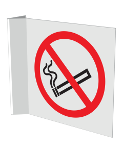 Haaks bord met pictogram Roken verboden ISO7010 - P002