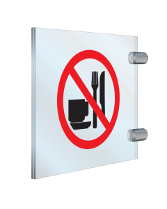 Etenswaren Verboden (Plexiglas Haaks Bord)