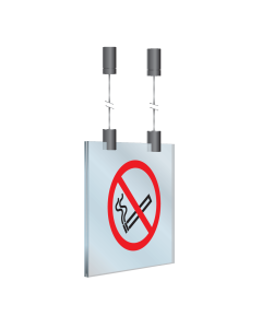 Plexiglas hangend bord met pictogram Roken verboden ISO7010 - P002