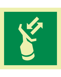 Fotoluminescerende sticker met IMO pictogram Radar transponder