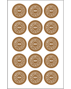 Keuringssticker - met jaartal