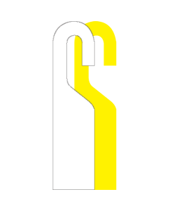 Blanco kunststof labels met open bevestiging