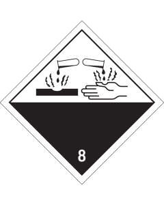 Magneet Bord Bijtende Stoffen 8 - ADR, ADN, IMO, IMDG, RID en IATA