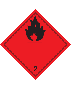Magneet bord brandbare gassen 2.1 - ADR, ADN, IMO, IMDG, RID en IATA