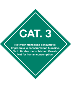Magneet Bord Categorie 3 - Niet voor menselijke consumptie