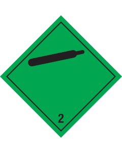 Magneet bord Niet Brandbare, Niet giftige gassen 2.2 - ADR, ADN, IMO, IMDG, RID en IATA