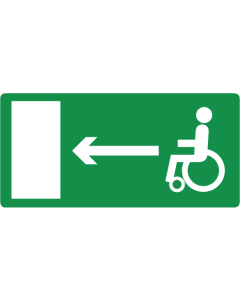 Nooduitgang mindervalide links (bordje)