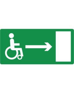 Nooduitgang mindervalide rechts (sticker)