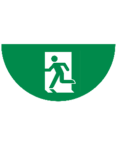 Vloersticker Nooduitgang links
