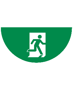 Vloersticker Nooduitgang naar rechts