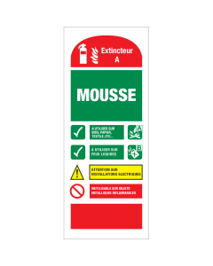 Panneau extincteur mousse