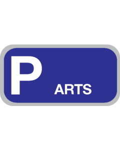 Parkeerbord "Arts" aluminium 400x200mm