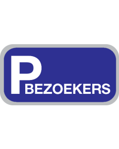Parkeerbord "Bezoekers" aluminium 400x200mm