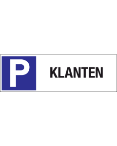 Parkeerbord "Klanten" Dibond 340x110mm