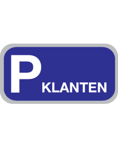 Parkeerbord "Klanten" aluminium 400x200mm