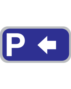 Parkeerbord "Parkeren links" aluminium 400x200mm